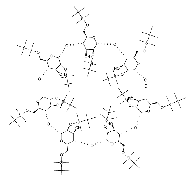 Heptakis-(2,6-di-O-tert.-Butyldimethylsilyl)-beta-Cyclodextrin结构式