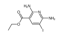 2,6-diamino-5-iodo-nicotinic acid ethyl ester结构式