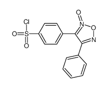 4-(2-oxido-4-phenyl-1,2,5-oxadiazol-2-ium-3-yl)benzenesulfonyl chloride Structure