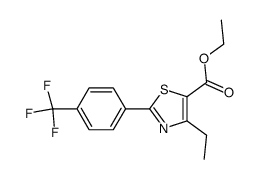 4-ethyl-2-(4-trifluoromethyl-phenyl)thiazole-5-carboxylic acid ethyl ester Structure