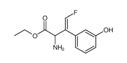 2-amino-4-fluoro-3-(3'-hydroxyphenyl)-3-butenoic acid, ethyl ester Structure