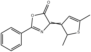2-Oxazolin-5-one,4-(2,5-dimethyl-3-thenylidene)-2-phenyl- (5CI) Structure