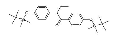 1,2-bis(4-((tert-butyldimethylsilyl)oxy)phenyl)-1-butanone结构式