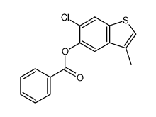 5-benzoyloxy-6-chloro-3-methylbenzo(b)thiophene结构式