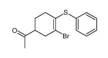 1-(3-bromo-4-phenylsulfanylcyclohex-3-en-1-yl)ethanone结构式