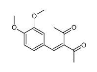 3-[(3,4-dimethoxyphenyl)methylidene]pentane-2,4-dione结构式