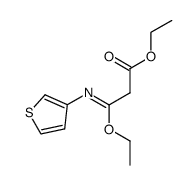 ethyl (Z)-3-ethoxy-3-(thiophen-3-ylimino)propanoate结构式