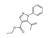 ethyl 1-phenyl-5-(prop-1-en-2-yl)-1H-pyrazole-4-carboxylate结构式