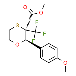 (2R,3S)-METHYL 2-(4-METHOXYPHENYL)-3-(TRIFLUOROMETHYL)-1,4-OXATHIANE-3-CARBOXYLATE结构式