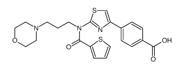 Benzoic acid, 4-[2-[[3-(4-morpholinyl)propyl](2-thienylcarbonyl)amino]-4-thiazolyl] Structure