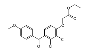 ethyl 2-[2,3-dichloro-4-(4-methoxybenzoyl)phenoxy]acetate结构式