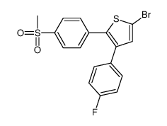 5-bromo-3-(4-fluorophenyl)-2-(4-methylsulfonylphenyl)thiophene Structure