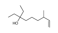3-ethyl-7-methylnon-8-en-3-ol结构式