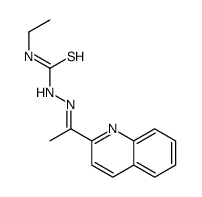 1-ethyl-3-(1-quinolin-2-ylethylideneamino)thiourea结构式