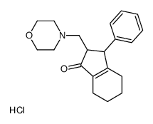 2-(morpholin-4-ylmethyl)-3-phenyl-2,3,4,5,6,7-hexahydroinden-1-one,hydrochloride结构式
