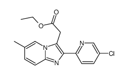 ethyl 2-[2-(5-chloropyridin-2-yl)-6-methylimidazo[1,2-a]pyridin-3-yl]acetate结构式