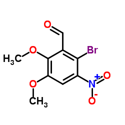 2-BROMO-5,6-DIMETHOXY-3-NITRO-BENZALDEHYDE结构式