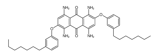 1,4,5,8-tetraamino-2,6-bis(3-heptylphenoxy)anthracene-9,10-dione结构式
