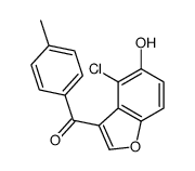 (4-chloro-5-hydroxy-1-benzofuran-3-yl)-(4-methylphenyl)methanone Structure