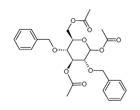 1,3,6-tri-O-acetyl-2,4-di-O-benzyl-α- and β-D-glucopyranose结构式