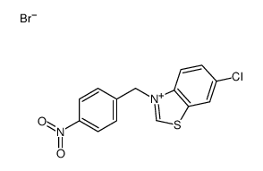 6-chloro-3-[(4-nitrophenyl)methyl]-1,3-benzothiazol-3-ium,bromide结构式