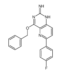 6-(4-fluorophenyl)-4-phenylmethoxypyrido[3,2-d]pyrimidin-2-amine结构式