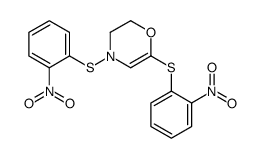 4,6-bis[(2-nitrophenyl)sulfanyl]-2,3-dihydro-1,4-oxazine结构式
