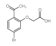 2-(2-acetyl-5-bromo-phenoxy)acetic acid structure