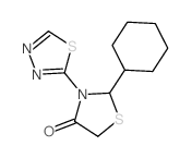 4-Thiazolidinone,2-cyclohexyl-3-(1,3,4-thiadiazol-2-yl)-结构式