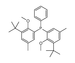 bis(3-tert-butyl-2-methoxy-5-methylphenyl)-phenylphosphane Structure