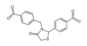 2-(4-nitrophenyl)-3-[(4-nitrophenyl)methyl]-1,3-thiazolidin-4-one Structure