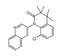 8-chloro-3,3,4,4-tetramethyl-1-quinolin-3-ylquinolin-2-one结构式