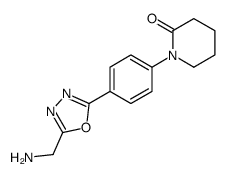 1-[4-[5-(aminomethyl)-1,3,4-oxadiazol-2-yl]phenyl]piperidin-2-one结构式