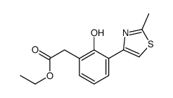 ethyl 2-[2-hydroxy-3-(2-methyl-1,3-thiazol-4-yl)phenyl]acetate Structure