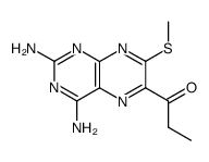 2,4-diamino-7-(methylthio)-6-propionylpteridine结构式