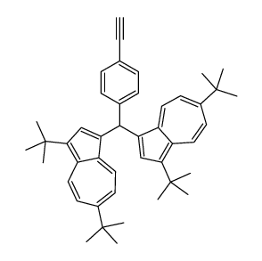 1,6-ditert-butyl-3-[(3,6-ditert-butylazulen-1-yl)-(4-ethynylphenyl)methyl]azulene结构式