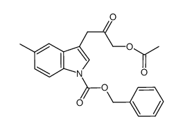 benzyl 3-(3-acetoxy-2-oxopropyl)-5-methyl-1H-indole-1-carboxylate Structure