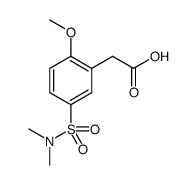 Benzeneacetic acid, 5-[(dimethylamino)sulfonyl]-2-methoxy Structure