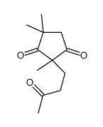 2,4,4-trimethyl-2-(3-oxobutyl)cyclopentane-1,3-dione结构式