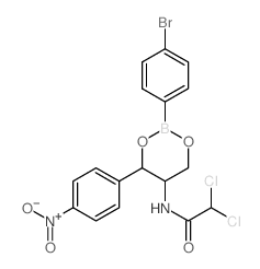 Acetamide,N-[2-(4-bromophenyl)-4-(4-nitrophenyl)-1,3,2-dioxaborinan-5-yl]-2,2-dichloro- structure