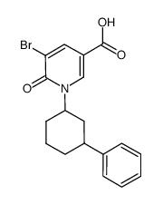 5-bromo-6-oxo-1-(3-phenylcyclohexyl)-1,6-dihydropyridine-3-carboxylic acid结构式