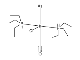 carbonylchloro(dihydrogenarsenido)hydridobis(triethylphosphine)iridium(III) Structure