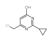 4(1H)-Pyrimidinone,6-(chloromethyl)-2-cyclopropyl-(9CI)结构式