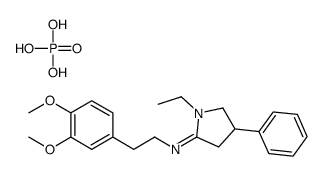 N-[2-(3,4-dimethoxyphenyl)ethyl]-1-ethyl-4-phenylpyrrolidin-2-imine,phosphoric acid结构式