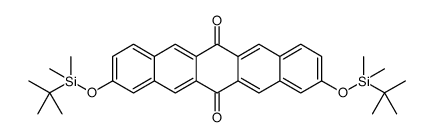 6,13-Pentacenedione, 2,10-bis[[(1,1-dimethylethyl)dimethylsilyl]oxy]结构式