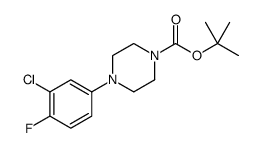 1-Piperazinecarboxylic acid, 4-(3-chloro-4-fluorophenyl)-, 1,1-dimethylethyl ester Structure