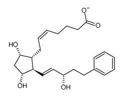 (9S,11R,15S)-9,11,15-trihydroxy-17-phenyl-18,19,20-trinor-5Z,13E-prostadienoate Structure