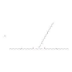 tris[2-(octadec-9-enoyloxy)ethyl]ammonium acetate structure