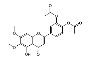 3',4'-diacetoxy-5-hydroxy-3,6,7-trimethoxyflavone Structure