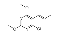 4-chloro-2,6-dimethoxy-5-[(1E)-prop-1-en-1-yl]pyrimidine Structure